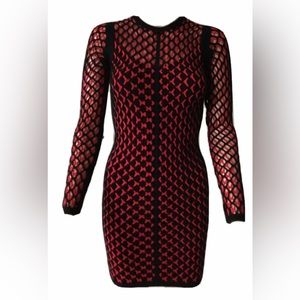 rag & bone wes dress red/black new w tag MSRP $550 xs